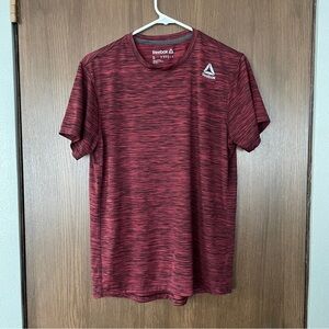 Reebok Men's Maroon Athletic Heathered Tee, Used, Great Condition